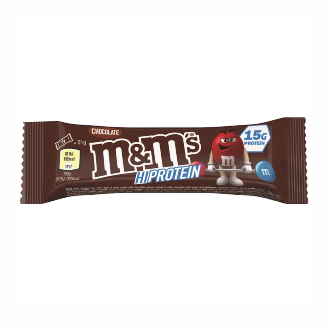 M&M`s Hi Protein Bar (KANN BEI HEISSEN TEMPERATUREN BEI DER LIEFERUNG SCHMELZEN)